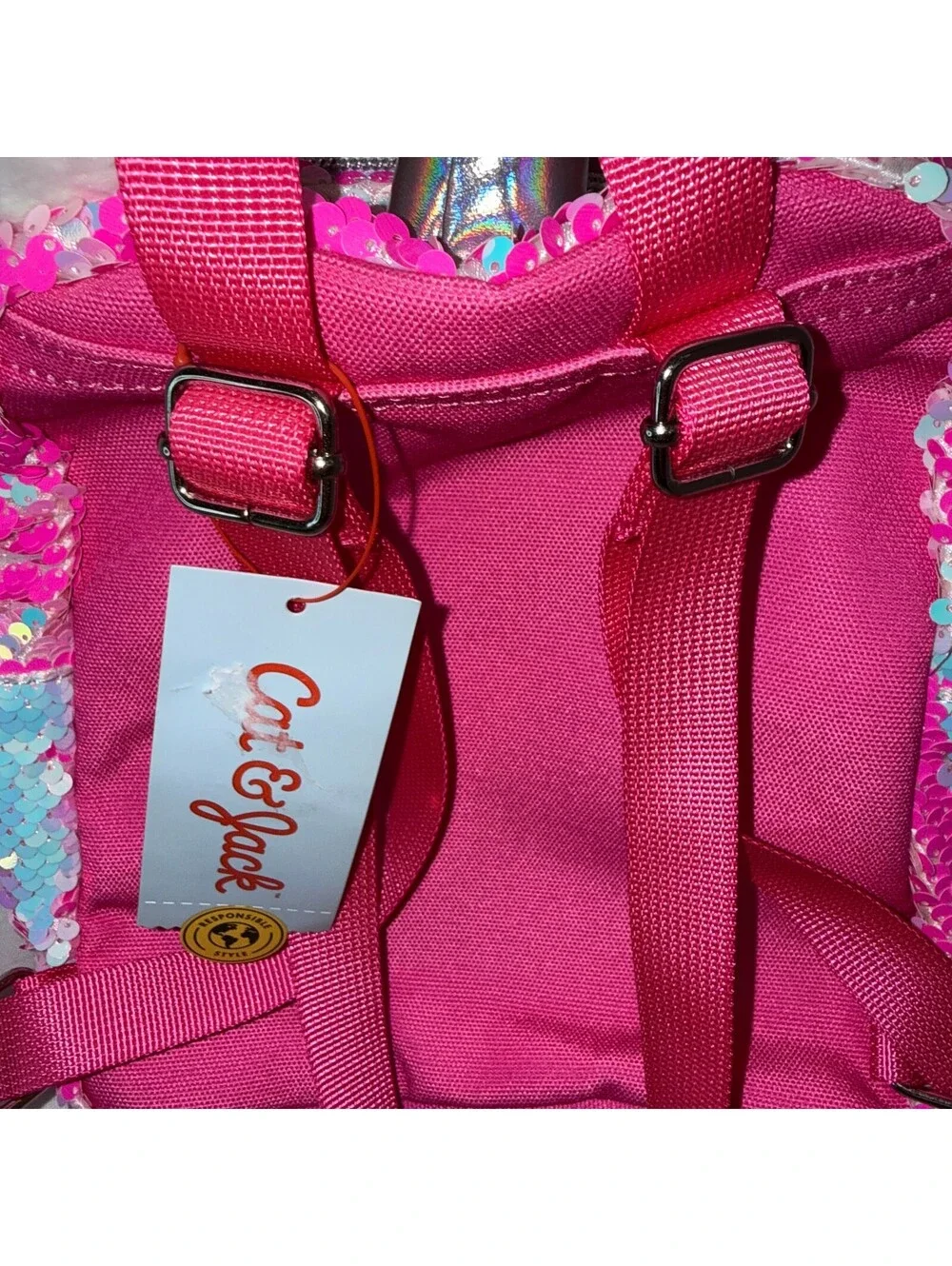 Cat & Jack Unicorn Flip Sequin Mini Backpack Pink Blue NWT Kids 10